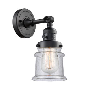 Franklin Restoration One Light Wall Sconce in Matte Black (405|203SW-BK-G184S)