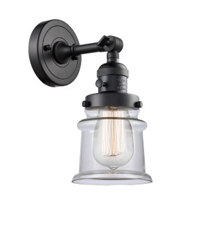 Franklin Restoration One Light Wall Sconce in Matte Black (405|203SW-BK-G182S)