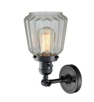 Franklin Restoration One Light Wall Sconce in Matte Black (405|203SW-BK-G142)