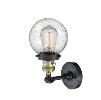 Franklin Restoration One Light Wall Sconce in Black Antique Brass (405|203SW-BAB-G204-6)