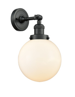 Franklin Restoration One Light Wall Sconce in Matte Black (405|203-BK-G201-8)