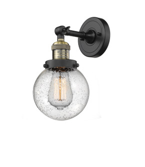 Franklin Restoration One Light Wall Sconce in Black Antique Brass (405|203-BAB-G204-6)