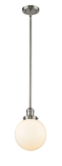 Franklin Restoration LED Mini Pendant in Brushed Satin Nickel (405|201S-SN-G201-8-LED)