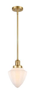 Franklin Restoration LED Mini Pendant in Satin Gold (405|201S-SG-G661-7-LED)