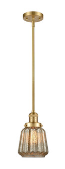 Franklin Restoration One Light Mini Pendant in Satin Gold (405|201S-SG-G146)