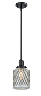 Franklin Restoration One Light Mini Pendant in Matte Black (405|201S-BK-G262)
