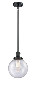 Franklin Restoration LED Mini Pendant in Matte Black (405|201S-BK-G204-8-LED)