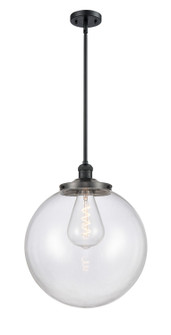 Franklin Restoration One Light Pendant in Matte Black (405|201S-BK-G202-16)