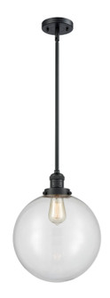 Franklin Restoration LED Mini Pendant in Matte Black (405|201S-BK-G202-12-LED)