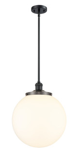 Franklin Restoration One Light Pendant in Matte Black (405|201S-BK-G201-14)