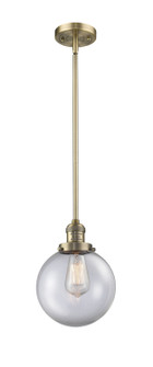Franklin Restoration One Light Mini Pendant in Brushed Brass (405|201S-BB-G202-8)