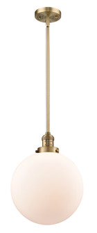 Franklin Restoration One Light Mini Pendant in Brushed Brass (405|201S-BB-G201-12)