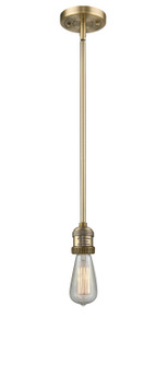 Franklin Restoration One Light Mini Pendant in Brushed Brass (405|201S-BB)