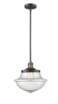 Franklin Restoration One Light Mini Pendant in Black Antique Brass (405|201S-BAB-G544)