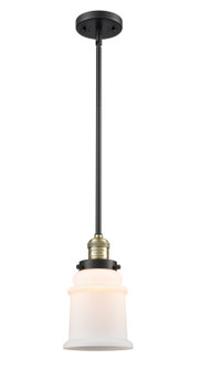 Franklin Restoration One Light Mini Pendant in Black Antique Brass (405|201S-BAB-G181)