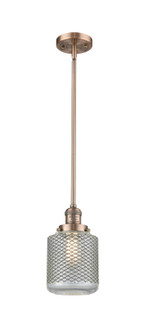 Franklin Restoration One Light Mini Pendant in Antique Copper (405|201S-AC-G262)