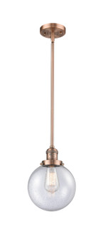 Franklin Restoration One Light Mini Pendant in Antique Copper (405|201S-AC-G204-8)