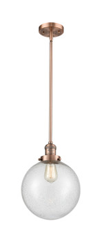 Franklin Restoration One Light Mini Pendant in Antique Copper (405|201S-AC-G204-10)