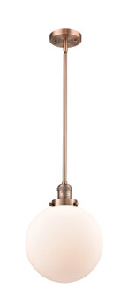 Franklin Restoration LED Mini Pendant in Antique Copper (405|201S-AC-G201-10-LED)