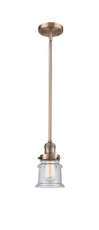 Franklin Restoration One Light Mini Pendant in Antique Copper (405|201S-AC-G184S)