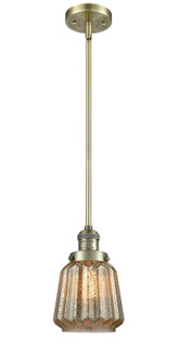 Franklin Restoration One Light Mini Pendant in Antique Brass (405|201S-AB-G146)