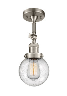 Franklin Restoration LED Semi-Flush Mount in Brushed Satin Nickel (405|201F-SN-G204-6-LED)