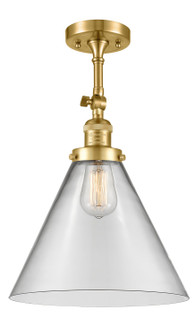 Franklin Restoration One Light Semi-Flush Mount in Satin Gold (405|201F-SG-G42-L)