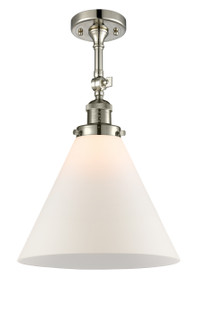 Franklin Restoration LED Semi-Flush Mount in Polished Nickel (405|201F-PN-G41-L-LED)