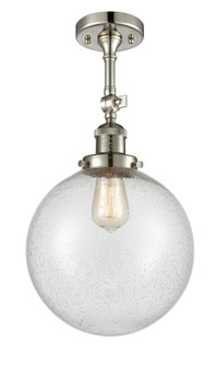 Franklin Restoration One Light Semi-Flush Mount in Polished Nickel (405|201F-PN-G204-10)