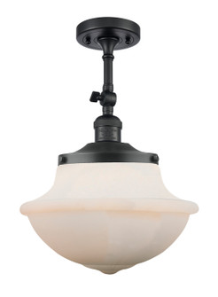 Franklin Restoration One Light Semi-Flush Mount in Matte Black (405|201F-BK-G541)