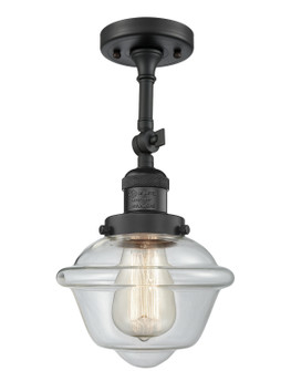 Franklin Restoration One Light Semi-Flush Mount in Matte Black (405|201F-BK-G532)