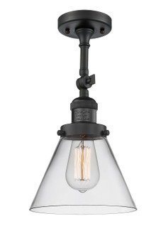 Franklin Restoration One Light Semi-Flush Mount in Matte Black (405|201F-BK-G42)