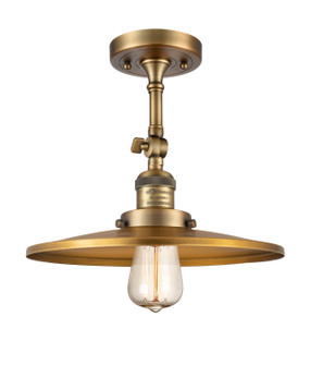 Franklin Restoration One Light Semi-Flush Mount in Brushed Brass (405|201F-BB-MFR-BB-12)