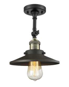 Franklin Restoration One Light Semi-Flush Mount in Black Antique Brass (405|201F-BAB-M6)