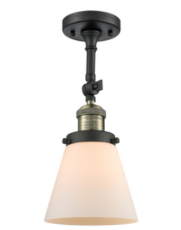 Franklin Restoration One Light Semi-Flush Mount in Black Antique Brass (405|201F-BAB-G61)