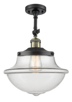 Franklin Restoration One Light Semi-Flush Mount in Black Antique Brass (405|201F-BAB-G542)