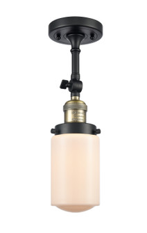 Franklin Restoration One Light Semi-Flush Mount in Black Antique Brass (405|201F-BAB-G311)