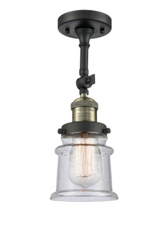 Franklin Restoration LED Semi-Flush Mount in Black Antique Brass (405|201F-BAB-G184S-LED)
