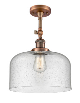 Franklin Restoration One Light Semi-Flush Mount in Antique Copper (405|201F-AC-G74-L)