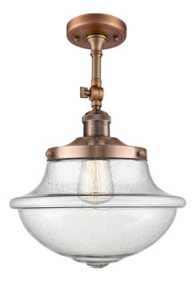 Franklin Restoration One Light Semi-Flush Mount in Antique Copper (405|201F-AC-G544)