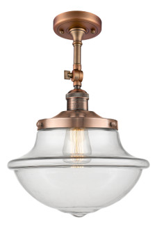 Franklin Restoration One Light Semi-Flush Mount in Antique Copper (405|201F-AC-G542)