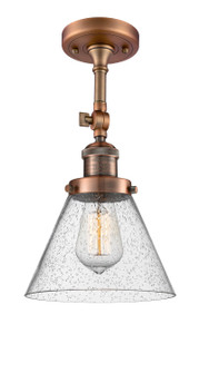Franklin Restoration One Light Semi-Flush Mount in Antique Copper (405|201F-AC-G44)