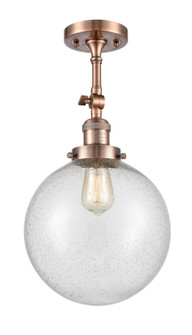 Franklin Restoration One Light Semi-Flush Mount in Antique Copper (405|201F-AC-G204-10)