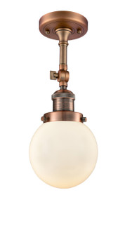 Franklin Restoration LED Semi-Flush Mount in Antique Copper (405|201F-AC-G201-6-LED)