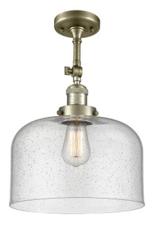 Franklin Restoration One Light Semi-Flush Mount in Antique Brass (405|201F-AB-G74-L)