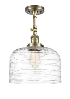 Franklin Restoration One Light Semi-Flush Mount in Antique Brass (405|201F-AB-G713-L)