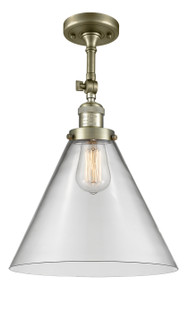 Franklin Restoration LED Semi-Flush Mount in Antique Brass (405|201F-AB-G42-L-LED)