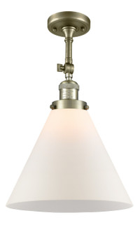 Franklin Restoration LED Semi-Flush Mount in Antique Brass (405|201F-AB-G41-L-LED)