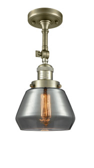 Franklin Restoration One Light Semi-Flush Mount in Antique Brass (405|201F-AB-G173)