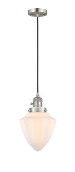 Franklin Restoration LED Mini Pendant in Brushed Satin Nickel (405|201CSW-SN-G661-7-LED)